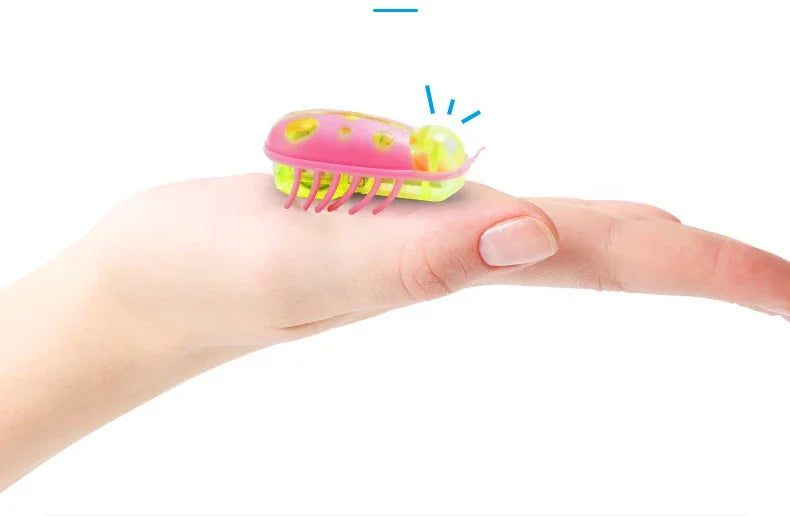 Mini Electric Bug Pet Dog Cat Toy Interactive Cute Ladybird Beetle Animal Shape Cat Toys Walking Insect Cat Playing Supplies