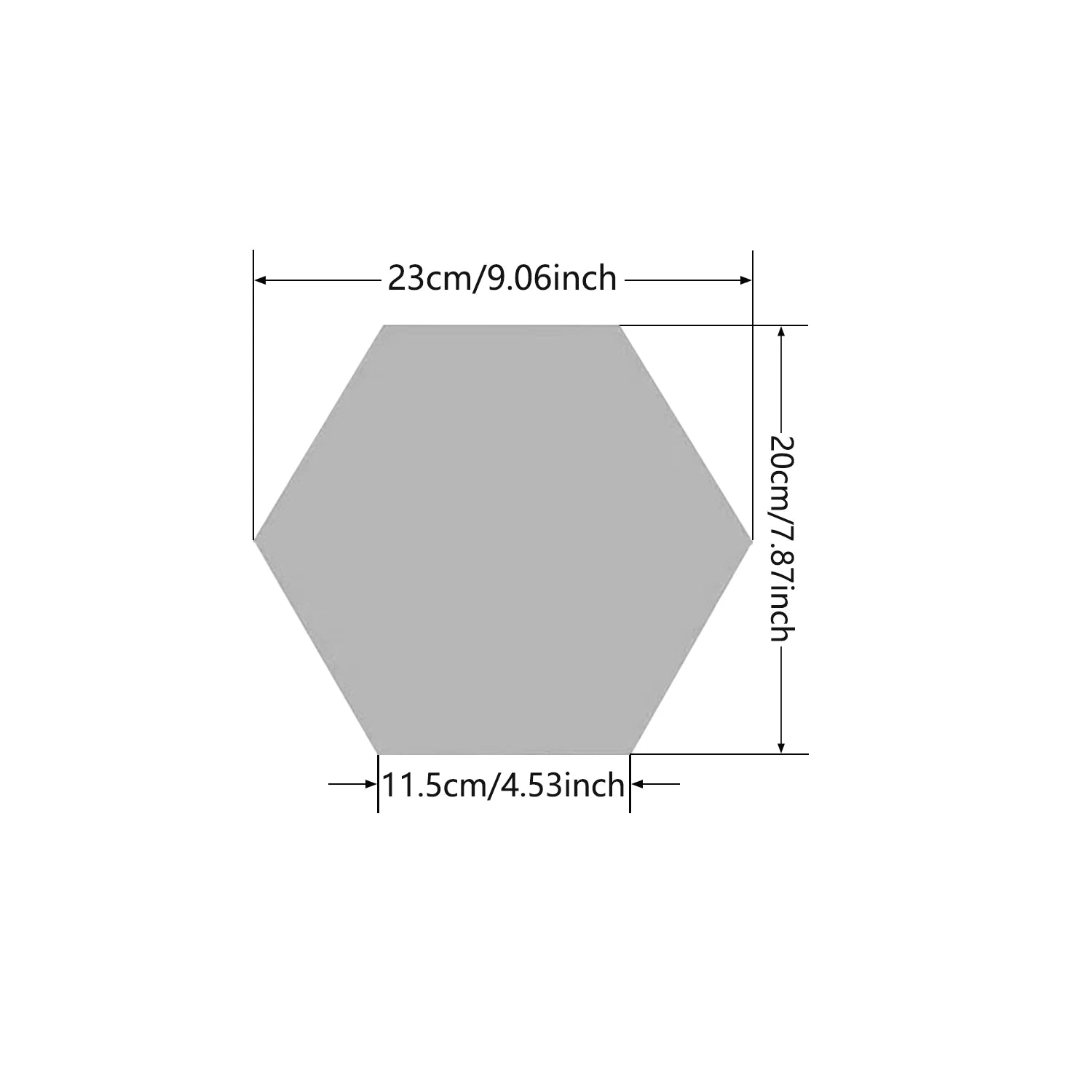 5-20PCS Geometric Solids Hexagonal Mirror Wall Stickers DIY With Built-in Adhesive and Removable Home Decoration 4.6cm-23cm