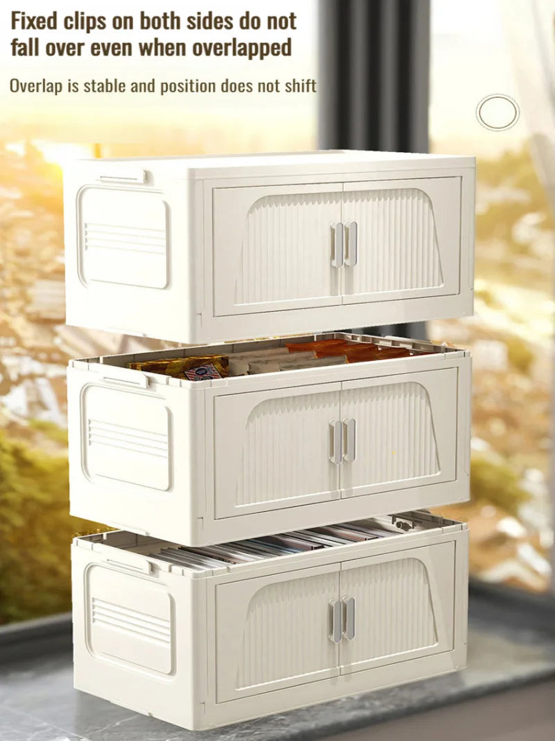 Multifunctional Foldable Storage Cabinet Children's Closet Large Capacity Space Closet Organizer Living Room Sundries Cabinet