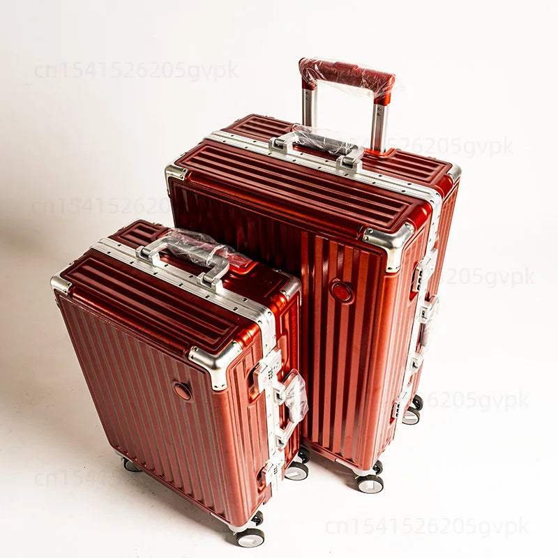20/24 Inch Large Capacity PC Rolling Luggage Case TSA Combination Lock Business Metal Frame Travel Suitcase on Wheels Travel Bag