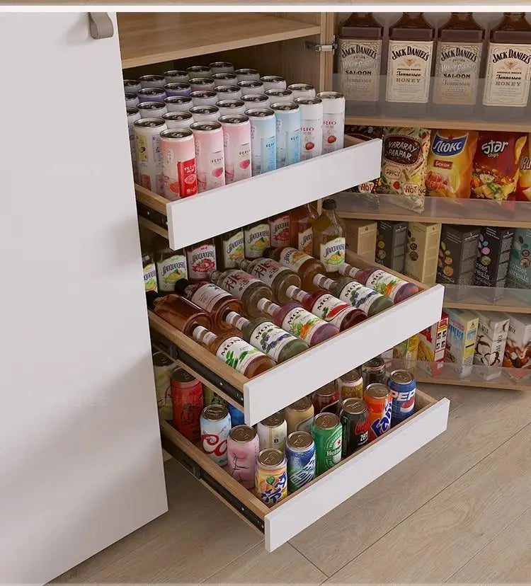 Snack Storage Cabinet Wine Cooler Sideboard Dining Cabinet Against The Wall All-in-one Pantry Cabinet Living Room Custom Size