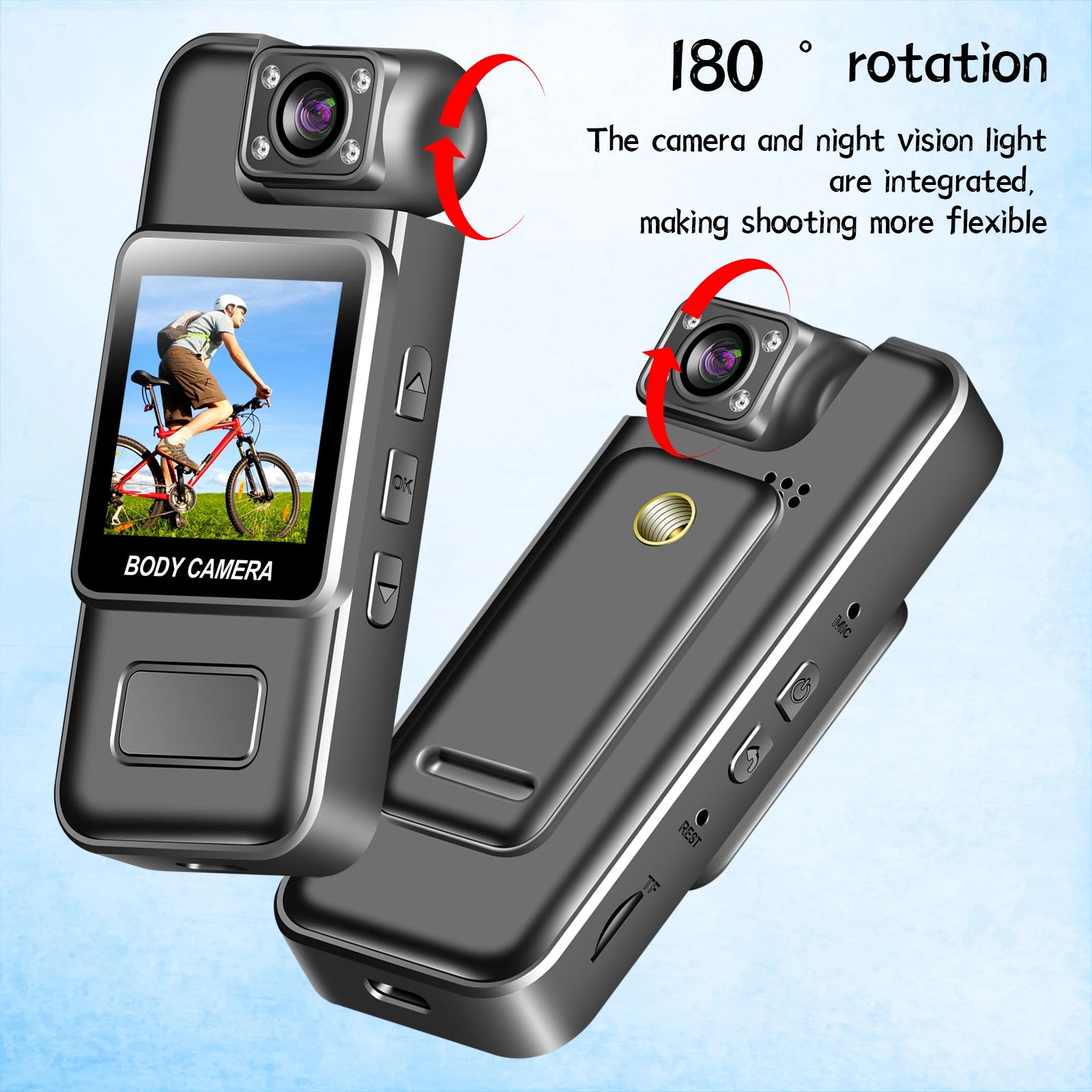 Ultra HD 8K Wifi Camera Digital Video Mini Portable Handheld Law Enforcement Recorder 180° Rotatable Lens Outdoor Sports Camera