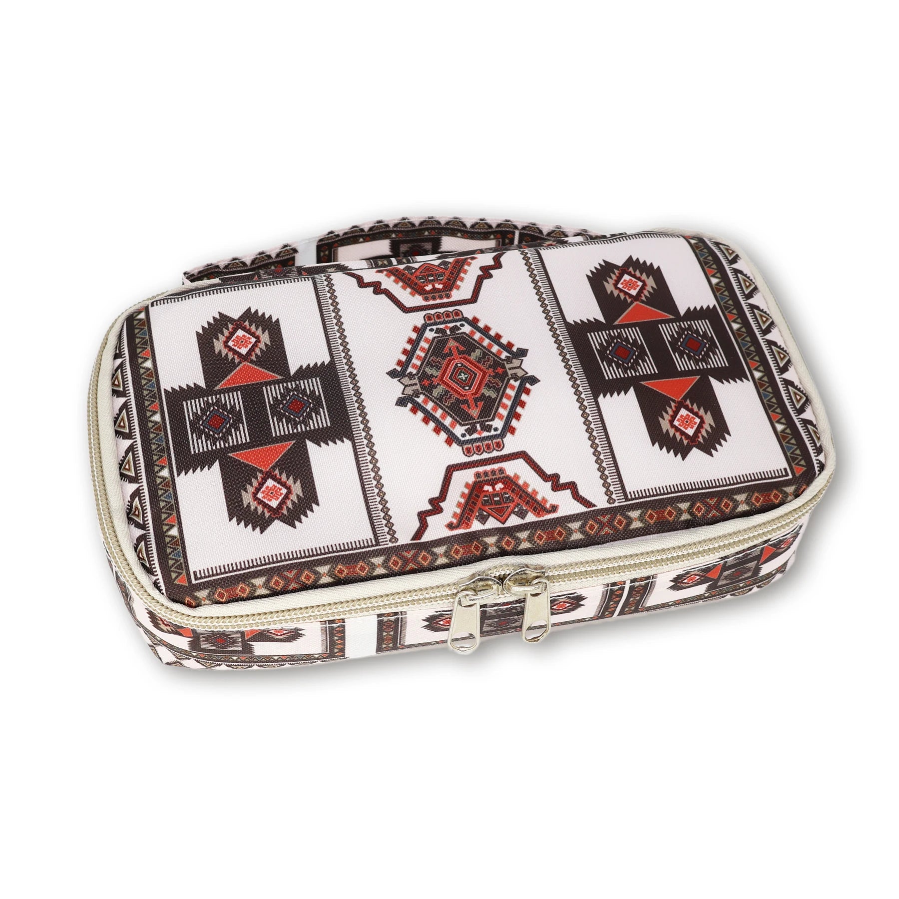 Large Portable Insulin Cooler Travel Bag - Lightweight, Boho Flower Print Durable Design for Outdoor Camping and Travel