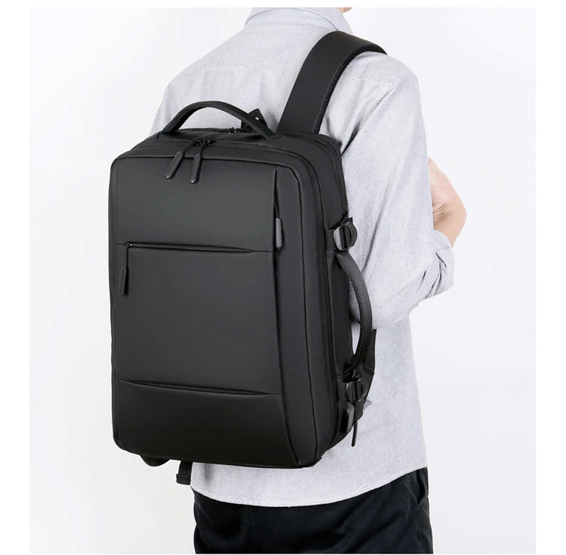 Travel Backpack Men Business Backpack School Expandable USB Bag Large Capacity Laptop Waterproof Fashion Backpack