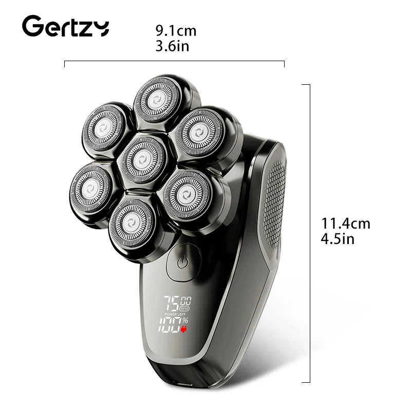 USB charging electric men's shaver standalone, hair clipper, seven blade head can be used as a bald head machine