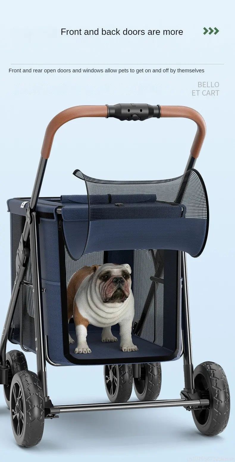 Multiple pet strollers large dog trolley cart folded large space Multifunctional trolley case with wheel bearing 30kg for travel