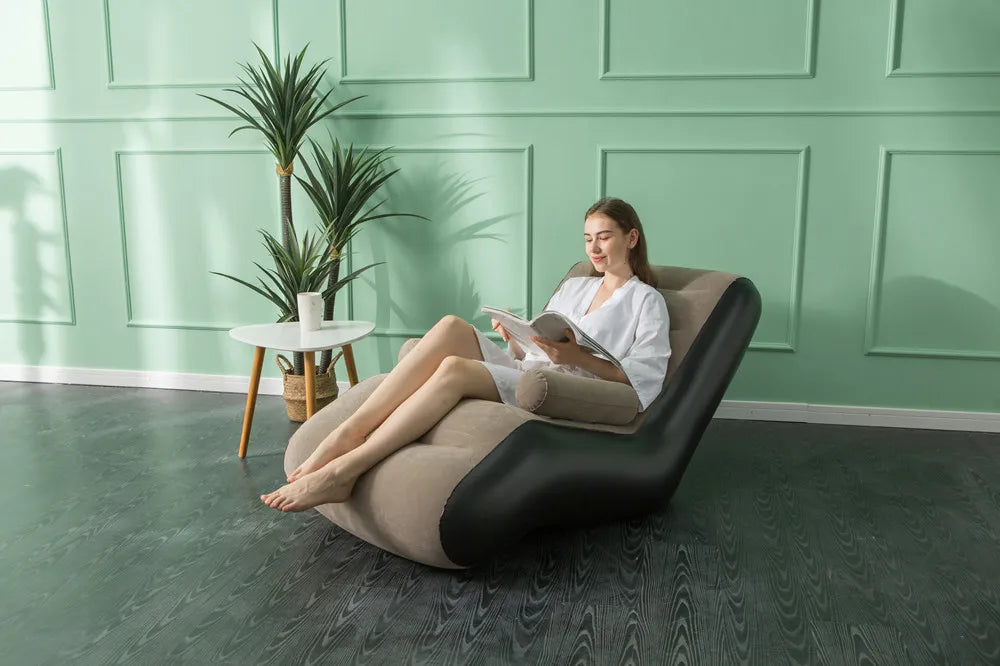 K-STAR New Inflatable Lazy Sofa Fashionable And Comfortable Lunch Rest Lazy Chair Indoor Foldable Bed Leisure Air Bench Hot 2023