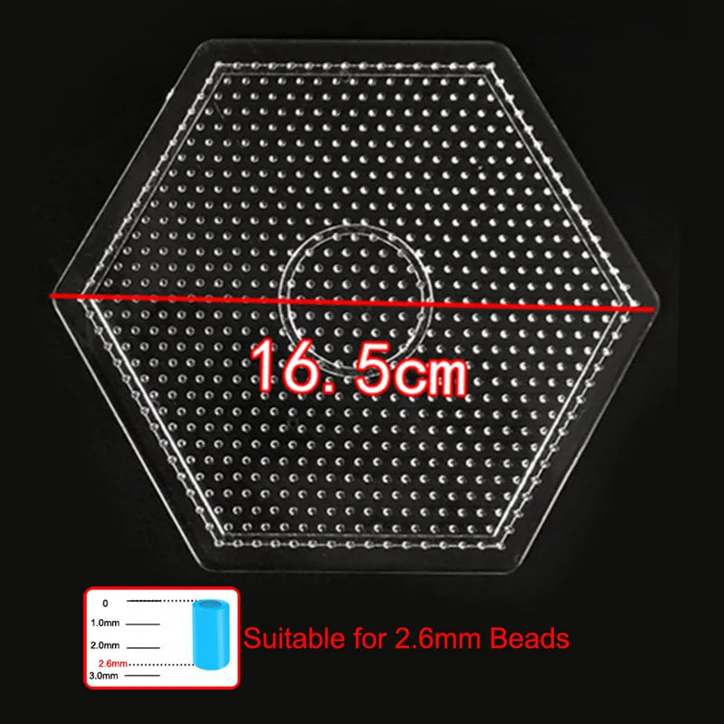 2.6mm Hama Beads Template DIY Perler Square Pegboard Fuse Beads Tool Educational Tangram Jigsaw Puzzle Template Kids Toy