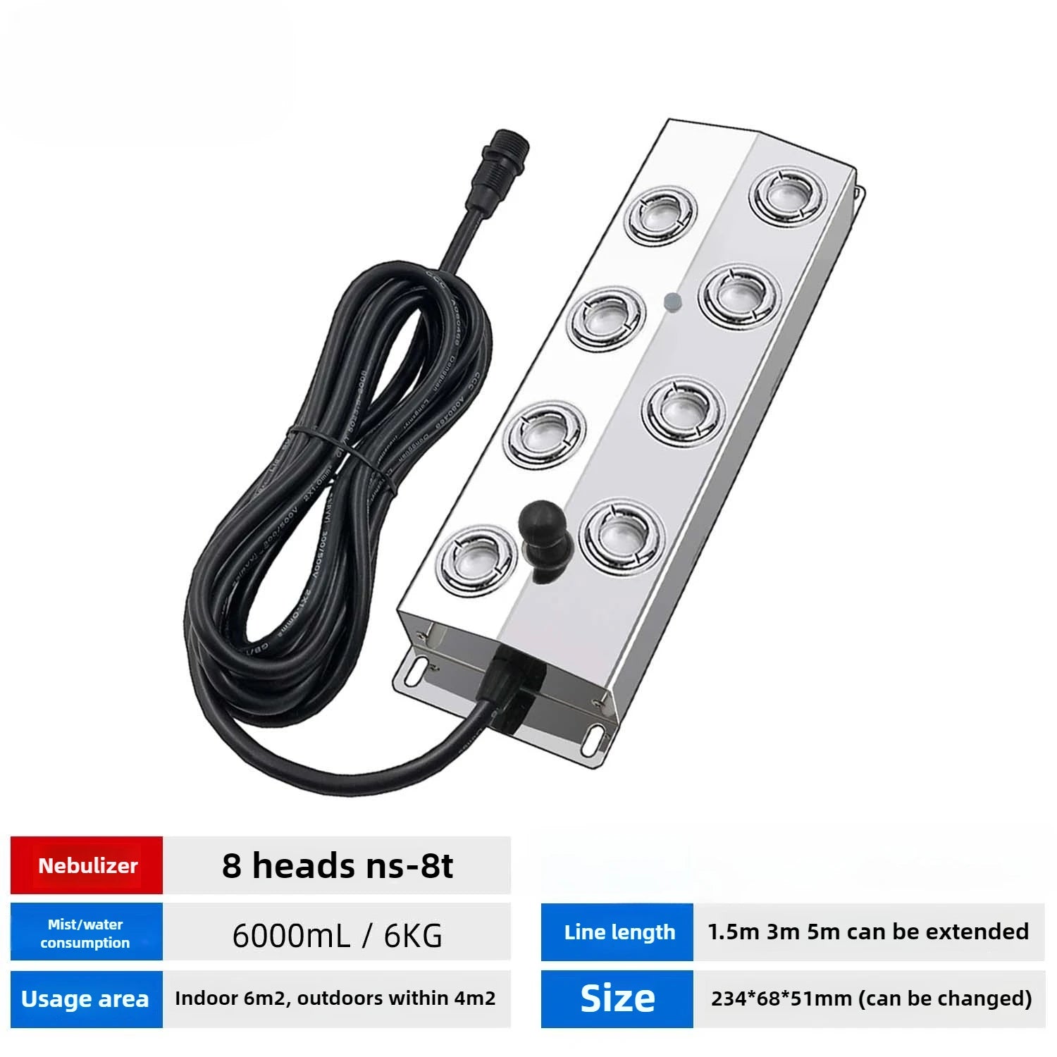 DC48V Ultrasonic Industrial Humidifier 10/12 Head Fog Sprayer Commercial Nebulizer Mist Maker Greenhouse/landscape Fog Generator