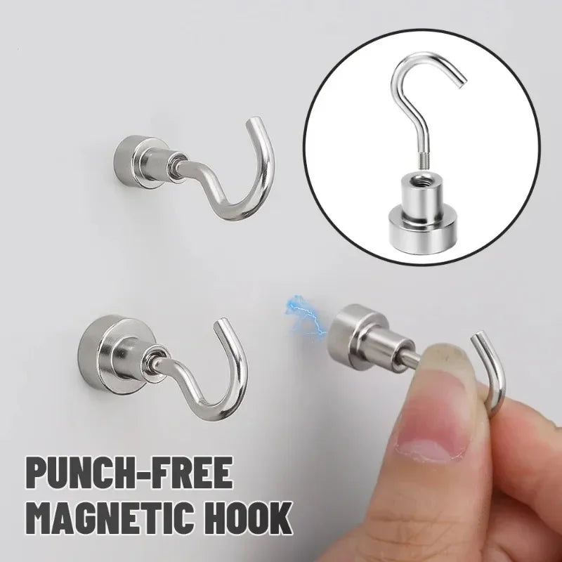 Magnet Ring Multipurpose Storage Hook Stainless Steel Home Hook Bathroom Hook Kitchen Garden Magnetic Home and Decoration Iman