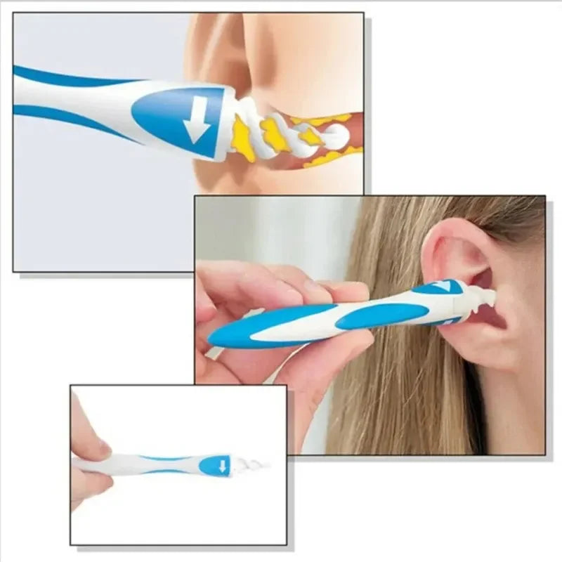 Ear Wax Remover Tool Spiral Ear Cleaner With Soft Silicone 16 Replacement Tips Simply To Grab Extract Earwax Ears Cleaning Care