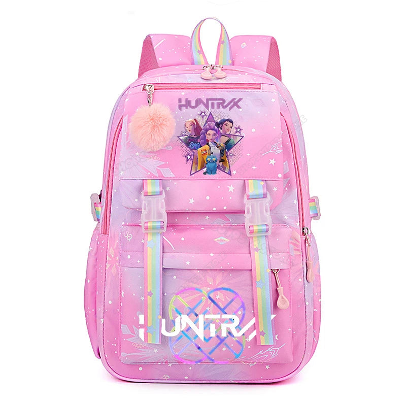 KPop Demon Hunters Backpack High-capacity Kids Knapsacks Movie Music Girl School Schoolbags Cartoon Anime Student Rucksack
