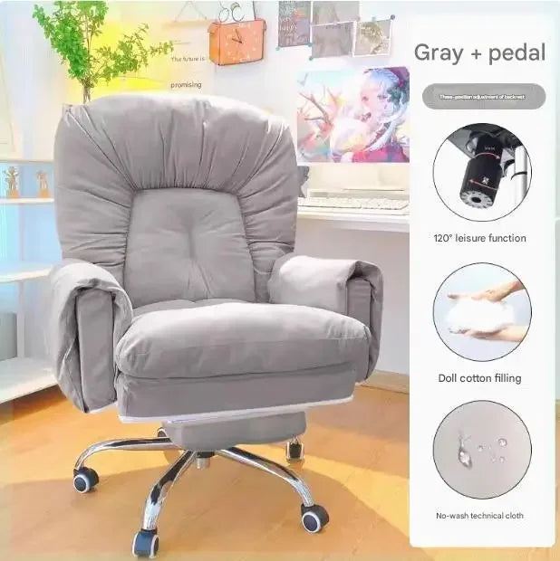 Salon Lazy Office Chair Modern Ergonomic Luxury Executive Office Chair Relaxing Reading Wheels Mobilya Lounge Suite Furniture