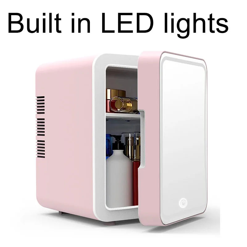 Car home dual-use beauty and skincare products, makeup mirror, refrigerator, car supplies, mini car freezer, small fridge