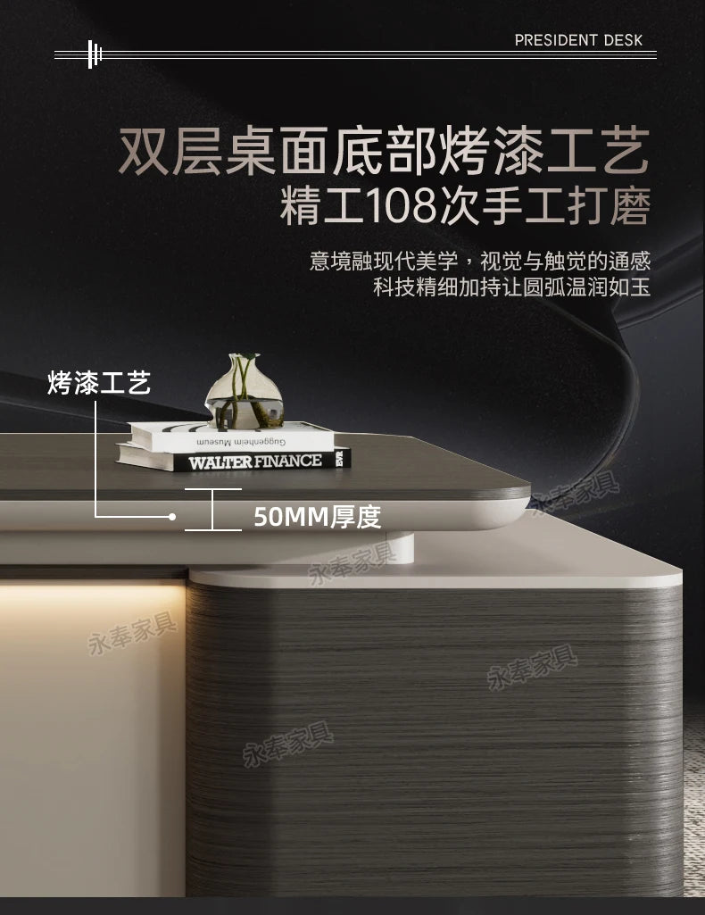 Organizer Luxury L Shape Computer gamer table cabinets executive Work office desk Multifunctional cable box Work Desk Table home