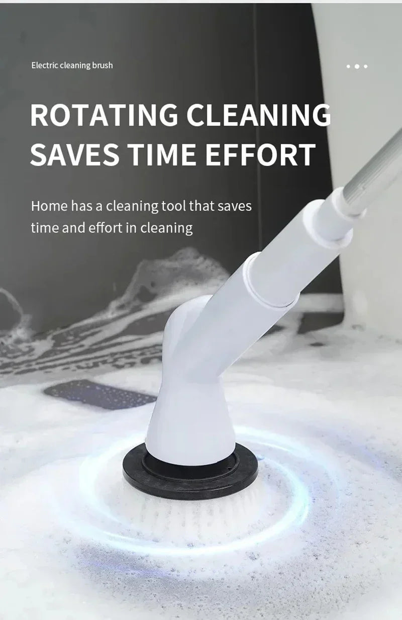 New 2000mAh 6-in-1 Electric Cleaning BrushWireless Electric Rotary Clean Brush Shower Clean Brush Kitchen Bathroom Home