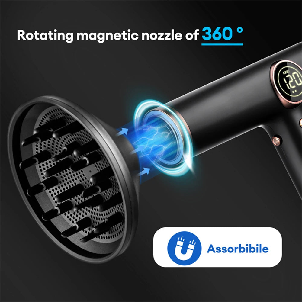 110000RPM Professional Hair Dryer Brushless Negative Ions Blow Dryer 1800W Powerful Lownoise 5 in 1 Salon Hair Airwrap Styler