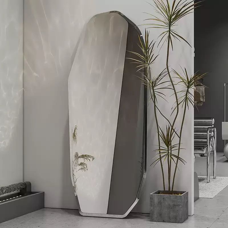 Standing Full Body Mirror Standing Dressing Aesthetic Modern Abnormity Mirror Irregular Minimalist Big Espelhos Home Decorations