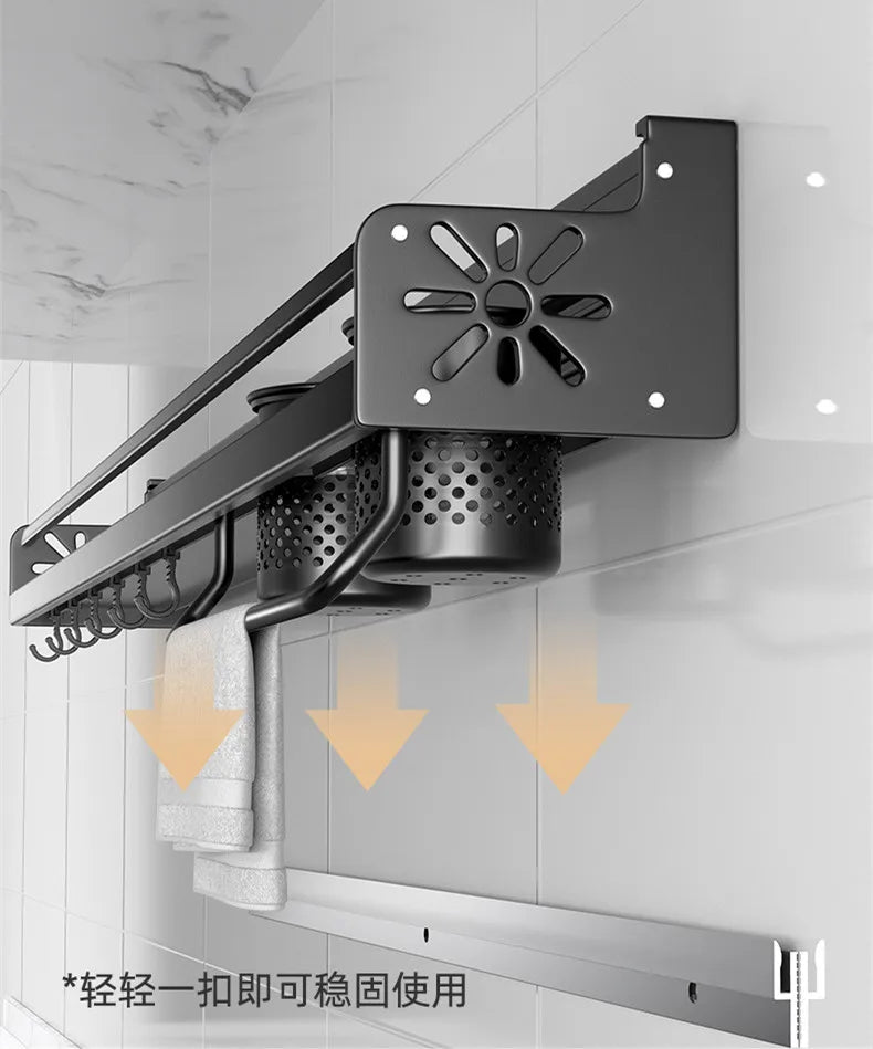 Kitchen Organizer Shelf Wall-mounted Spice Storage Rack Kitchen Knife Holder Wall Seasoning Chopstick Spoon Shovel Storage Sheif