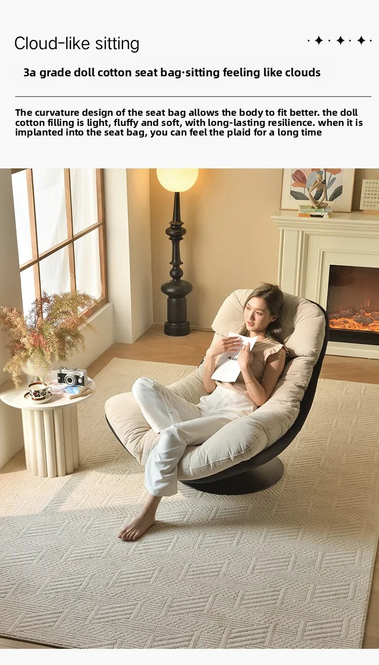 Minimalist Luxury Sofa Lounge Chair Italian Living Room Balcony Single Seat Leisure Study Reading Chair Swivel Chair Lazy Sofa