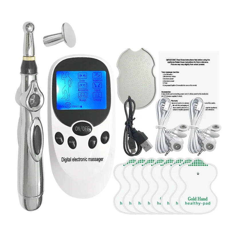 EMS Muscle Machine Body Massager Relaxation Treatments Tennis Acupuncture Pen Massage Tens Fisioterapia Muscle Electrostimulator