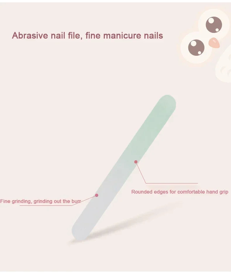 Children Manicure Kit Baby Nail Scissor Baby Nail Care Tool Set Kid Safe Portable Nail Clipper Trimmer File Tweezer with Box