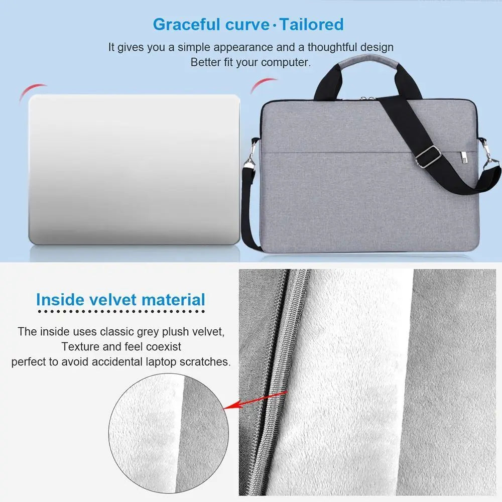 13.3 14 15.6 inch Laptop Handbag Sleeve Case Ultra Thin Notebook Cover Pouch Shoulder Bag For Lenovo HP Dell Asus Samsung
