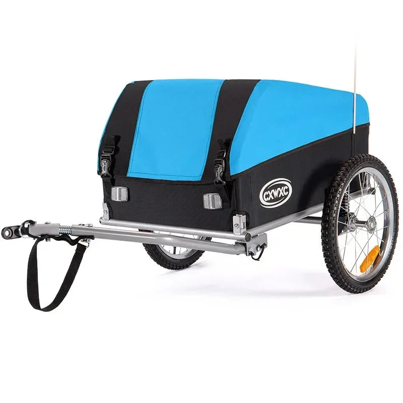 Pet Carrier Bicycle Trailer Outdoor Camping Foldable Load Pull Pet Trailer Hanging Small Pull Truck After Riding Travel Stroller