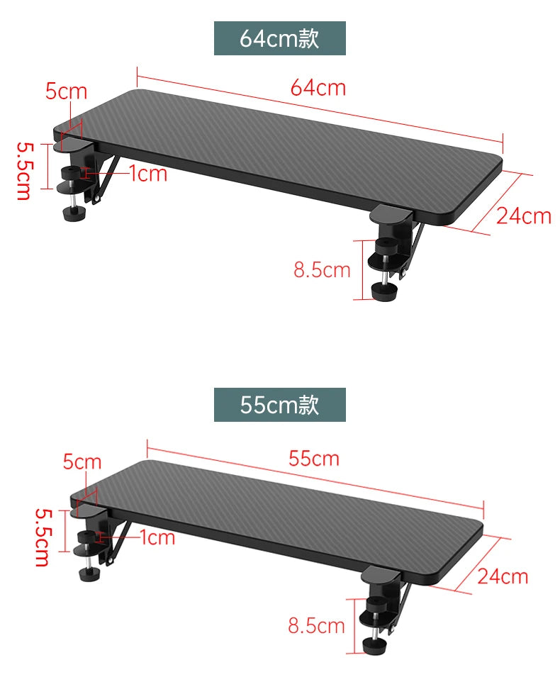 Desk Extension Board Foldable Widening Laptop Table Expander Hand Rest Support Home Office No Drill Computer Desk Extensions