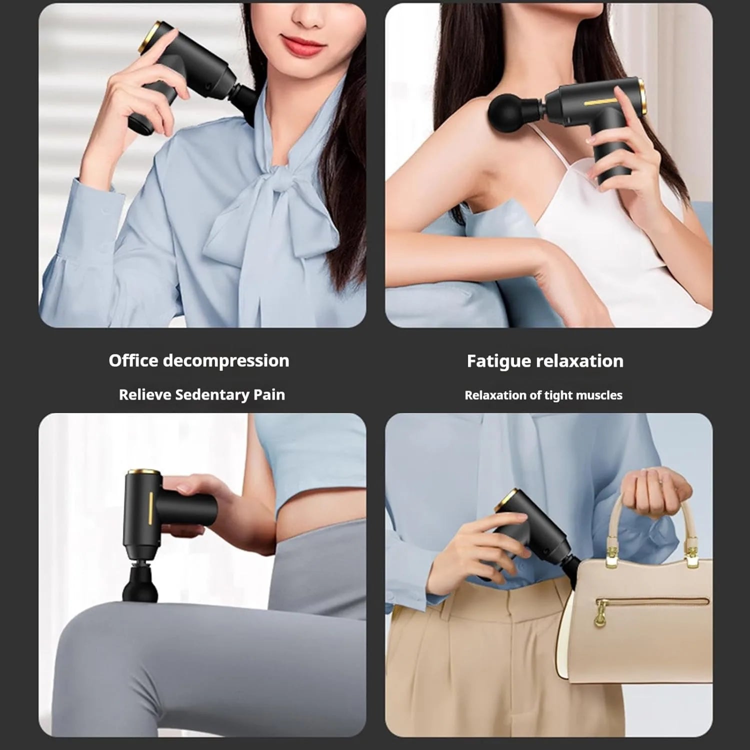 Fascial Massage Gun Electric Percussion Pistol Massager Body Neck Back Deep Tissue Muscle Relaxation Fitness Tool For Shoulder