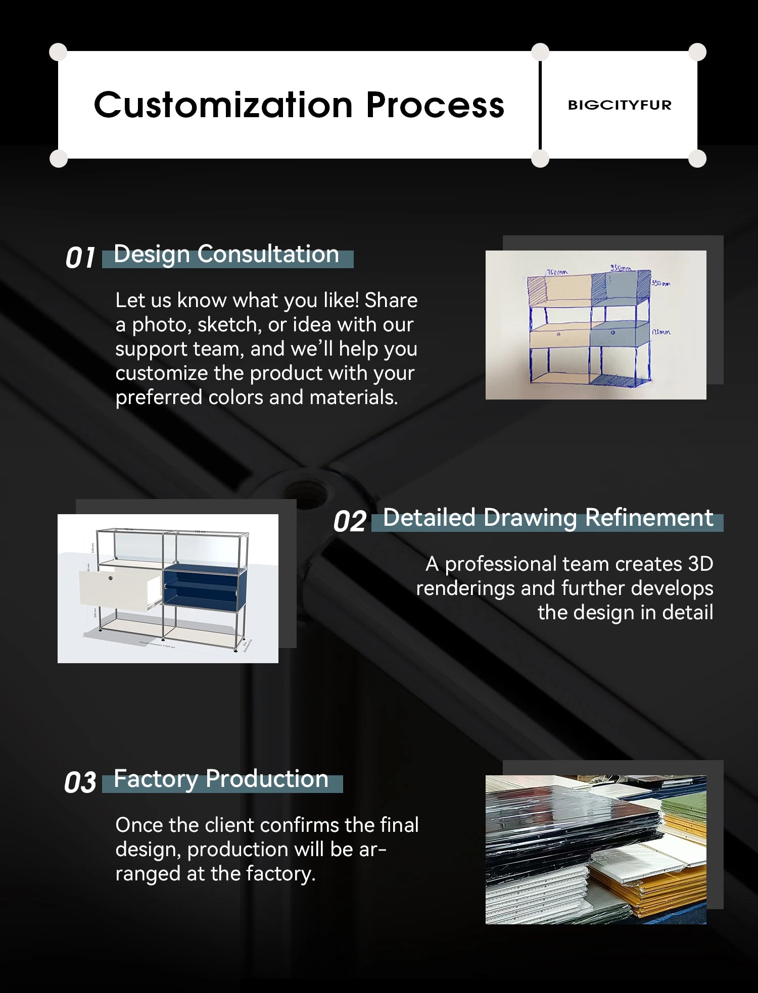 Module Modular DIY Furniture Sideboard Customized Size  Cabinet Stainless Steel Tv Stand Living Room