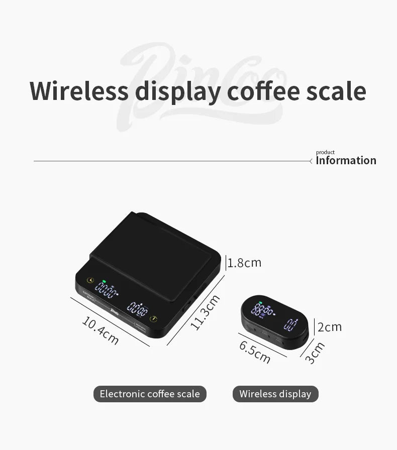 Bincoo Bluetooth Coffee Scale Precision Kitchen MINI Smart Digital Scale Small Electronic Scale Portable Barista Accessories