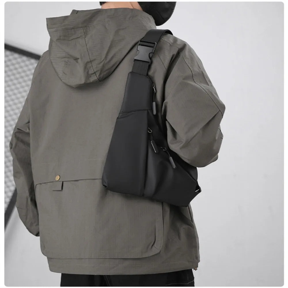 New Fashion Underarm Wrap Chest Bag Street-Style Nylon Waist Bag Solid Color Waterproof Crossbody Bag Outdoor