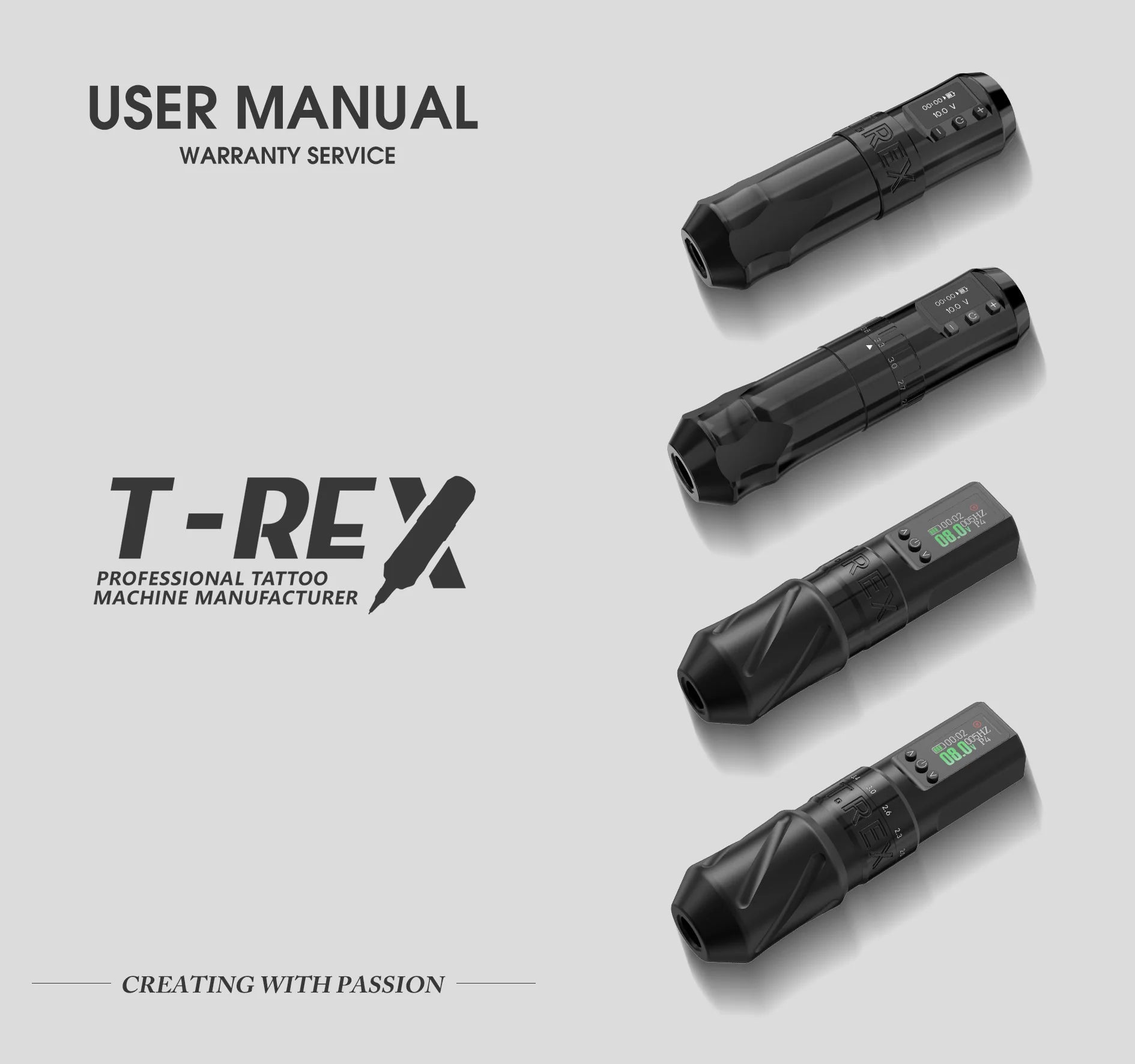 T-Rex wireless tattoo machine multi-functional tattoo pen with 1600mAh tattoo battery, rotary tattoo pen 3.5mm stroke length