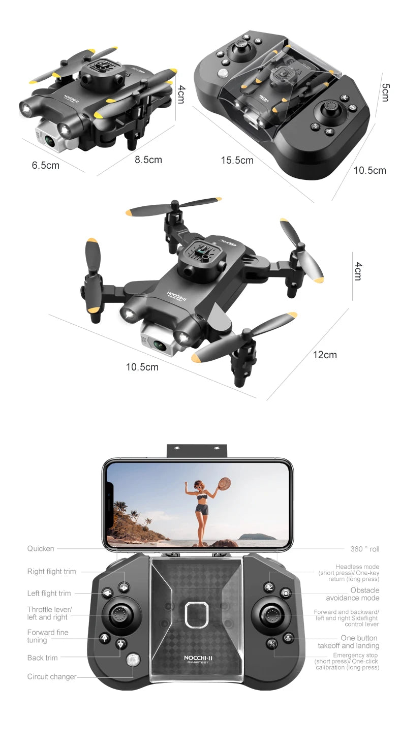 4DRC New V30 Mini Drone with Camera HD 4K 1080P FPV RC Drones Profesional Five-sided Obstacle Avoidance Helicopter Dron Toy Gift