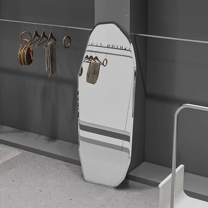 Standing Full Body Mirror Standing Dressing Aesthetic Modern Abnormity Mirror Irregular Minimalist Big Espelhos Home Decorations