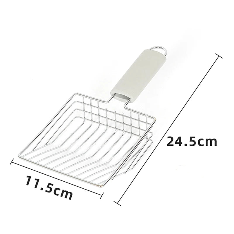 1Pcs Pet Cleaning Tool Metal Aluminum Alloy Cat Litter Scoop Stainless Steel Durable Handle Pet Poop Shovel