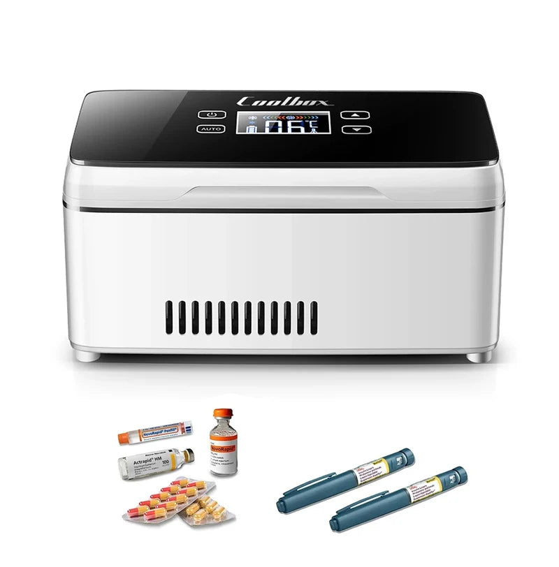 Insulin Cooler Portable Refrigerator USB Charging Medication Low-Temperature Storage Box Small Car Refrigerator  For Family