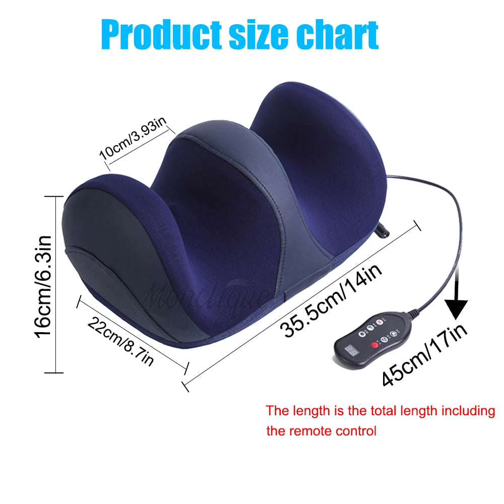 Eletric Heating Calf Massager Shiatsu Kneading Roller Leg Muscle Massage Hot Compresstion Relax Foot Muscle Blood Circulation