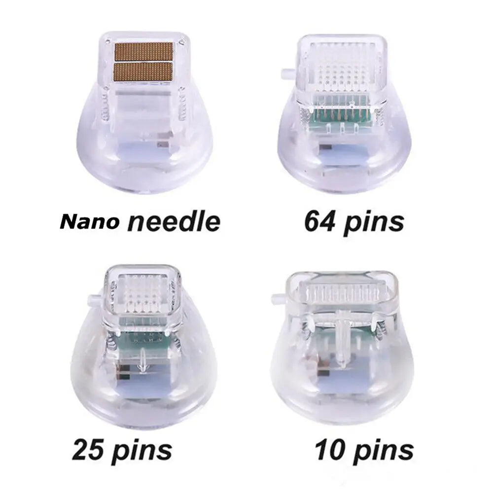 Less Pain Non-Insulated Micro Cartridge 10Pins 25Pins 64Pins Nano Tips For Micro Fractional RF Radio Frequency Machine