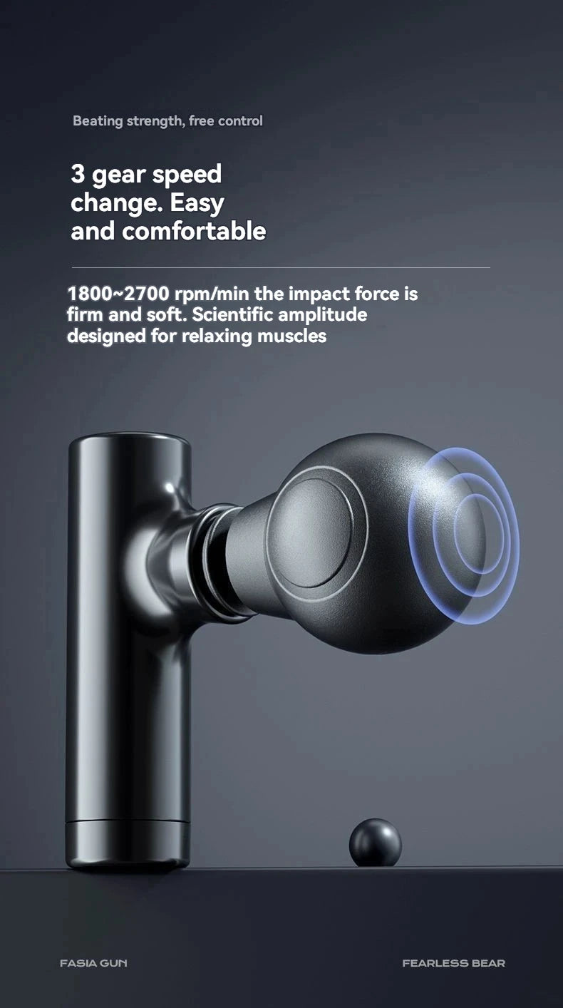 2025 New Mini Massage Gun USB Portable Muscle Relaxation Vibrating Fitness Equipment for Neck Back Shoulder Pain Relief