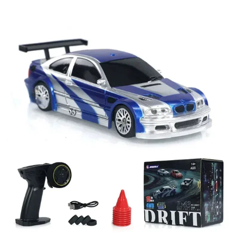 2.4G RC Drift Car 1/43 4WD Remote Control Car High Speed Four Wheel Drive Radio Controlled Mini Racing Car Model Boys Toys Gifts