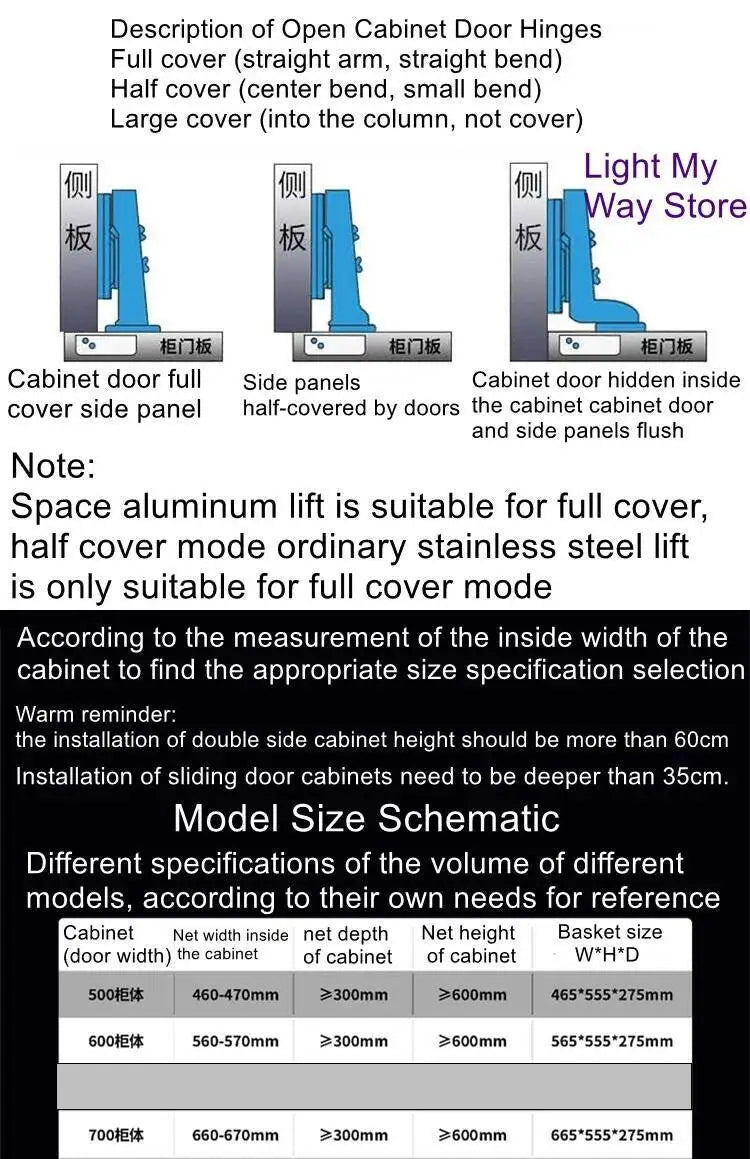 Stainless Steel Aluminum Alloy Hanging Lifting Basket Kitchen Pull-Down Cabinet Storage Rack