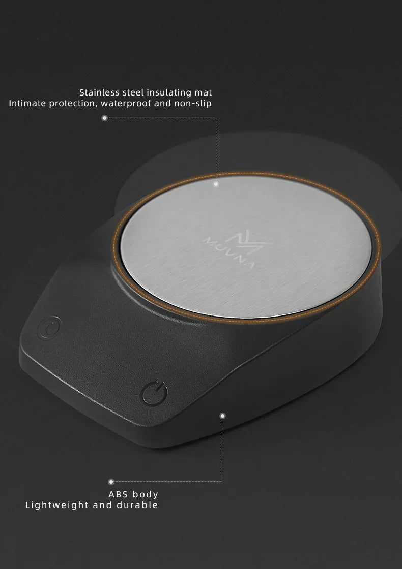 MUVNA-Mini Electronic Espresso Scale Weight 0.1g High Precision  LED Monitor Portable Coffee Scale Customized Receiving Cup Rod