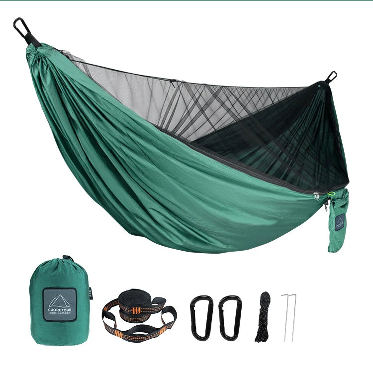 Portable Quick Set Up Mosquito Net Camping Hammock Outdoor Hanging Bed Sleeping Swing