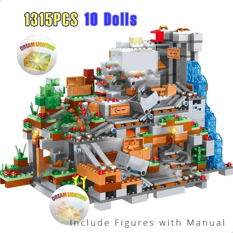 1315pcs The Village Special Edition Building Blocks With Steve Action Figures Set Toy