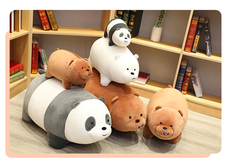 Original We Bare Bears Plush Toys Grizzly Panda Ice Bear Plush The Bare Bears Stuffed Dolls We Bare Bears Plushies Xmas Gifts