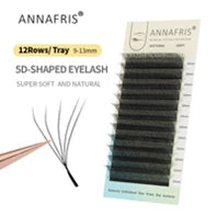 GLAMLASH 3D 4D 5D W Shaped Eyelash Lashes Easy Fan Eyelash Extensions Wholesales YY Premade Volume 12 Rows W Style Natural Soft