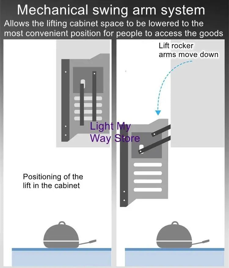 Stainless Steel Aluminum Alloy Hanging Lifting Basket Kitchen Pull-Down Cabinet Storage Rack