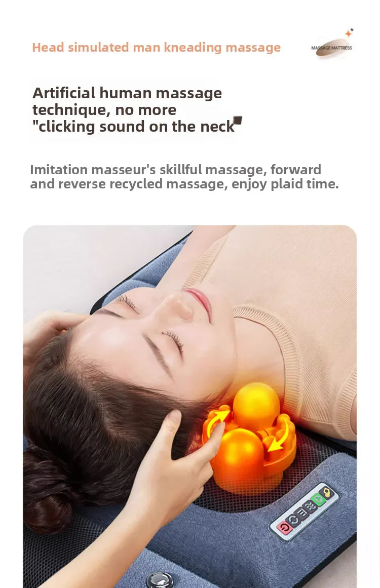 Cervical Massager Neck Waist Back Full Body Multifunctional Massage Cushion Home Recliner Electric Mattress